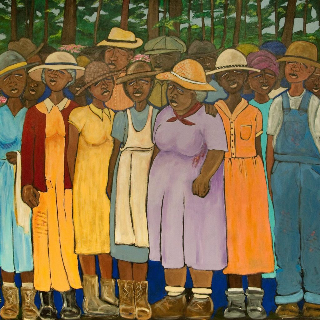 Painting titled "Garden Club - WPA" by Maizelle