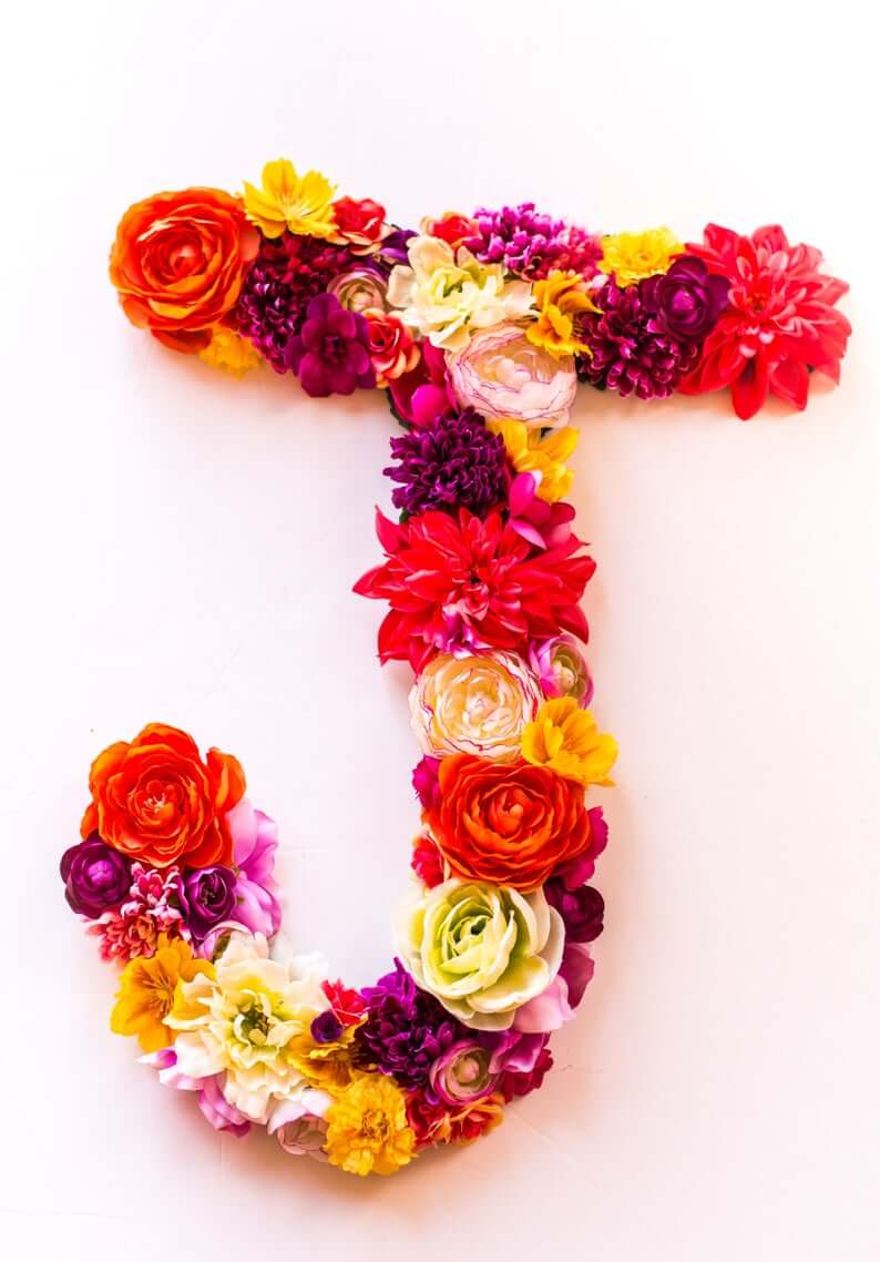 Blooming Letter Centerpiece Floral Design